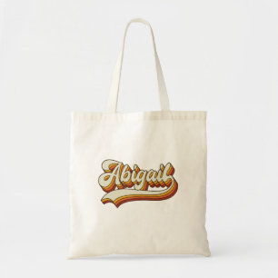 Bolsa Tote Nome Retro Abigail Design Vintage Anos 70