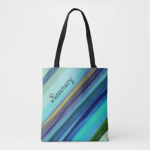 Bolsa Tote Nomes Personalizados Tons de Mar Profundo do Ocean