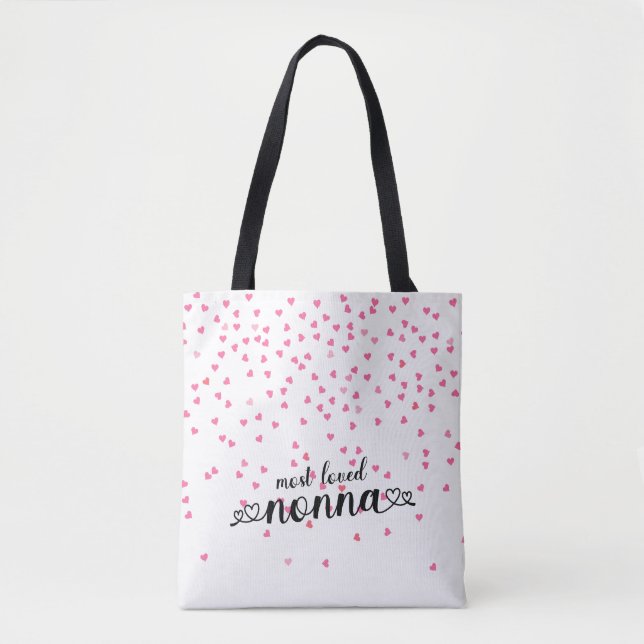 Bolsa Tote Nonna Mais Amada dos Corações (Frente)