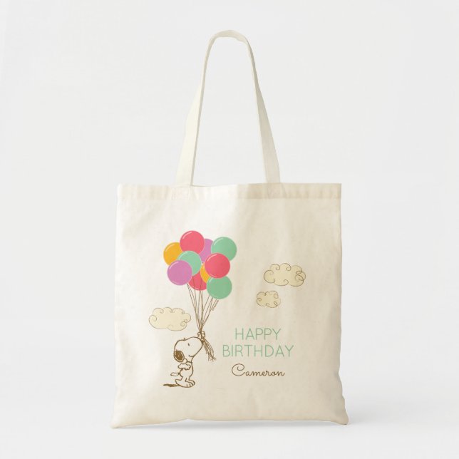 Bolsa Tote Noopy e Balões Aniversário (Frente)