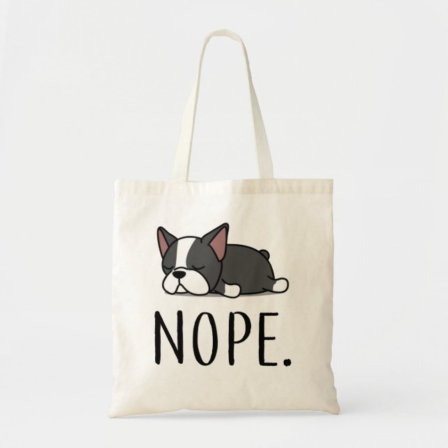 Bolsa Tote Nope Boston Terrier (Frente)