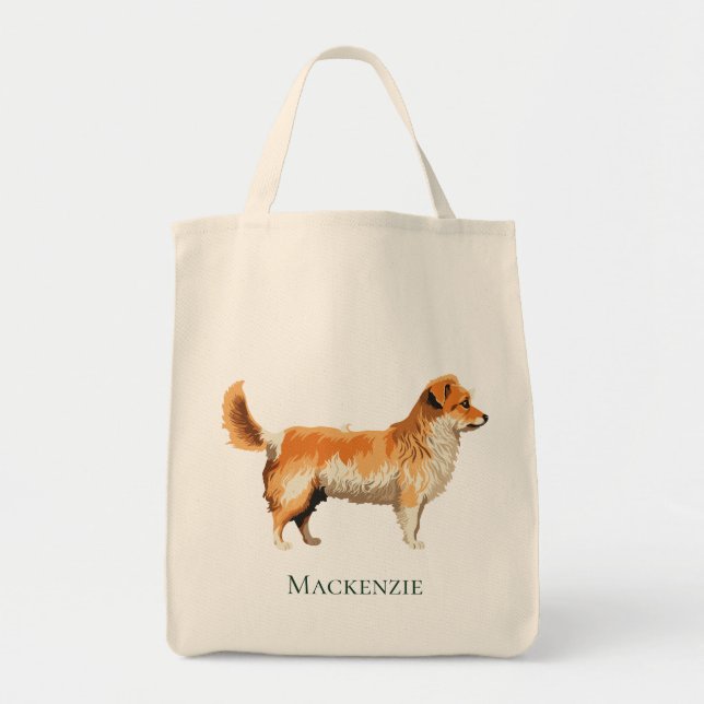 Bolsa Tote Norfolk Terrier Personalizado (Frente)