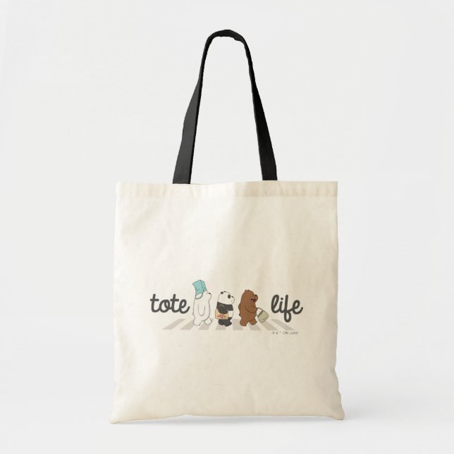 Bolsa Tote Nós Bare Bears - Vida Bolsa! (Frente)