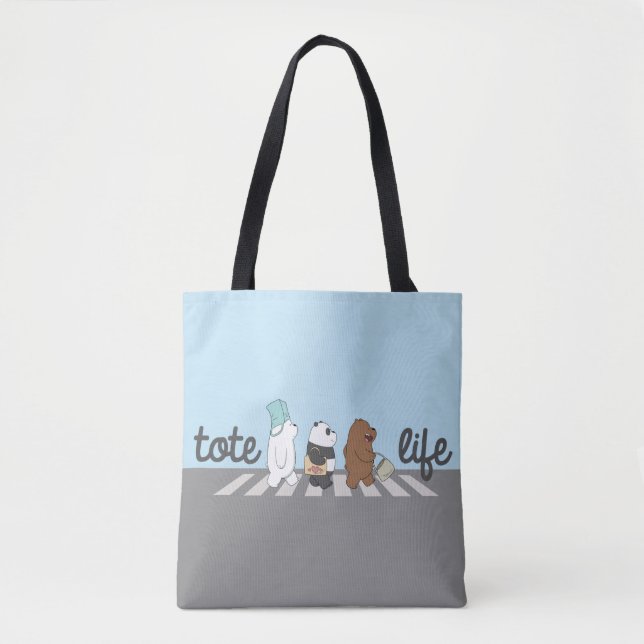 Bolsa Tote Nós Bare Bears - Vida Bolsa! (Frente)
