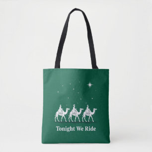 Bolsa Tote Nós Cavalgamos Noite de Natal Fé Cristã Xmas