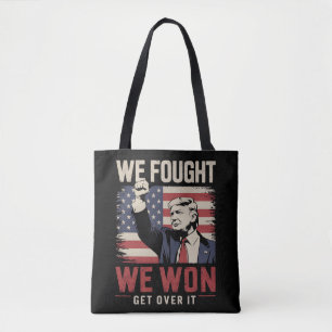 Bolsa Tote Nós Lutamos Nós Vencemos Supere Isso Trump 47º Pre