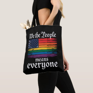 Bolsa Tote Nós O Povo Significa Todos Bandeira EUA LGBTQ