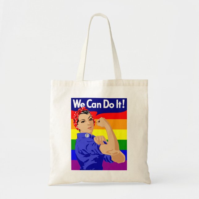 BOLSA TOTE NÓS PODEMOS FAZÊ-LO (GAY ROSIE) (Frente)