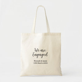 Bolsa Tote Nós somos casal nome data calligraphystylish