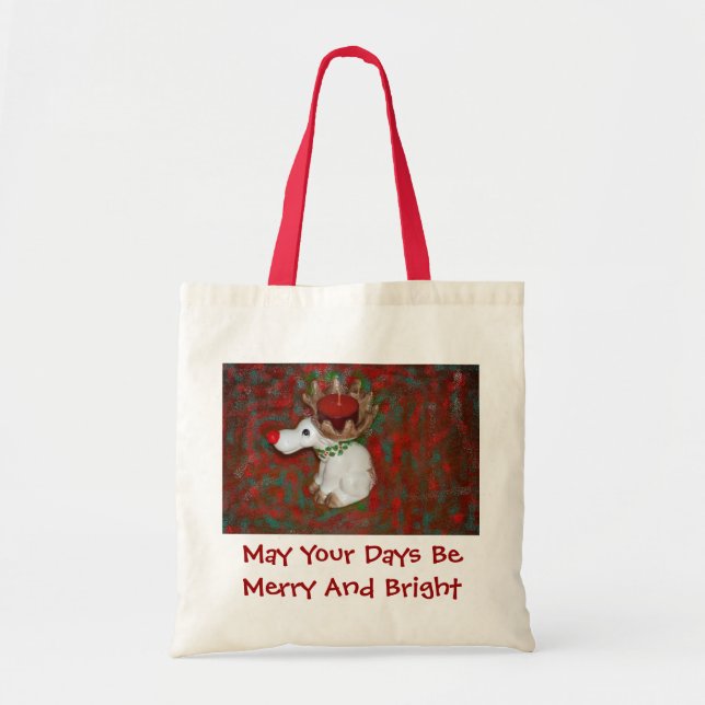 Bolsa Tote Nose Reindeer de Natal (Frente)