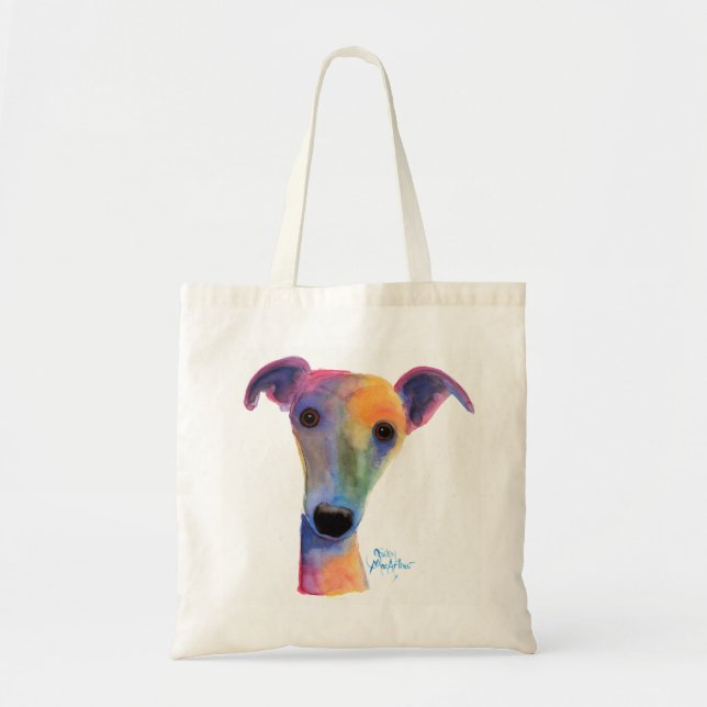 Bolsa Tote Nosey Dog Pansy de Shirley MacArthur (Frente)