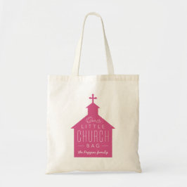 Bolsa Tote Nossa pequena sacola da igreja, rosa, personificad