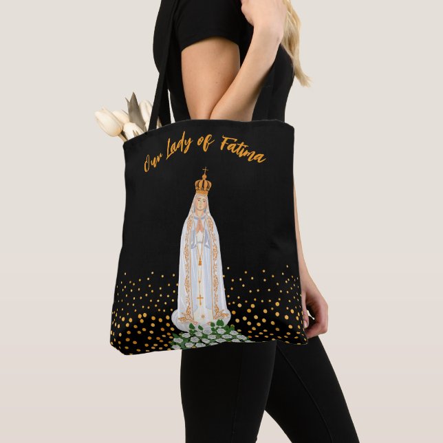 Bolsa Tote Nossa Senhora da Procissão Fátima de Velas (Close Up)