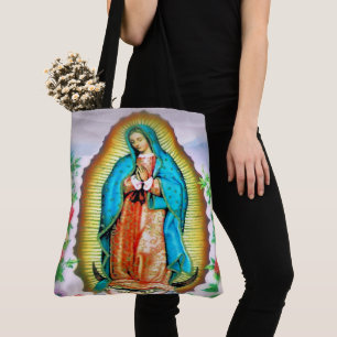 Bolsa Tote Nossa Senhora de Guadalupe Floral
