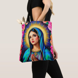 Bolsa Tote Nossa Senhora de Guadalupe Orando Virgem Maria Div