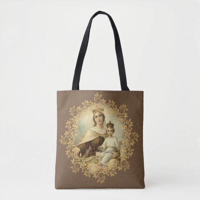 Bolsa Tote Nossa senhora de Monte Carmelo & de St. Therese de (Frente)