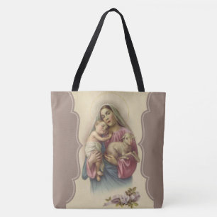 Bolsa Tote Nossa senhora do bom cordeiro de Jesus do pastor