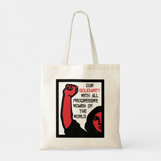 Bolsa Tote Nossa Solidariedade Com Todas As Mulheres Progress (Verso)