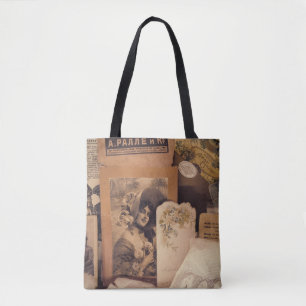 Bolsa Tote Nostalgic Glamor: Retratos Russos Vintage.