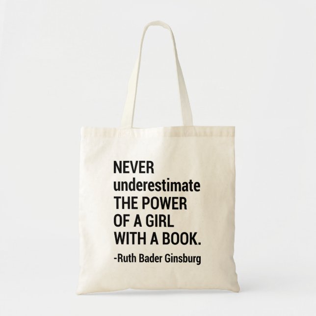 Bolsa Tote Nota RBG Gift, Ruth Bader Ginsburg (Frente)