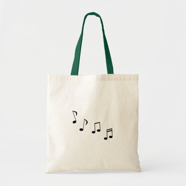 Bolsa Tote Notas da música oitavas ou tremores - notas (Frente)