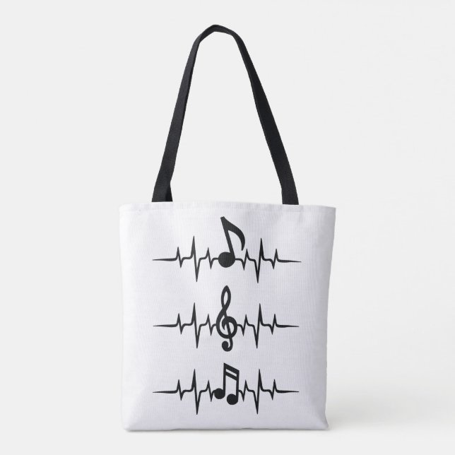 Bolsa Tote Notas Musicais (Verso)