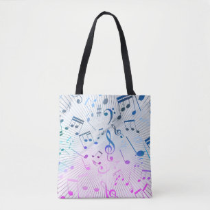 Bolsa Tote Notas Musicais