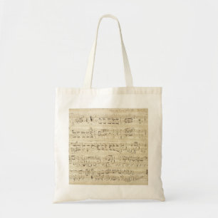 Bolsa Tote Notas Musicais Antigas - Partitura de Chopin