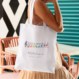 Bolsa Tote Notas Musicais Apreciação do Professor de Música A