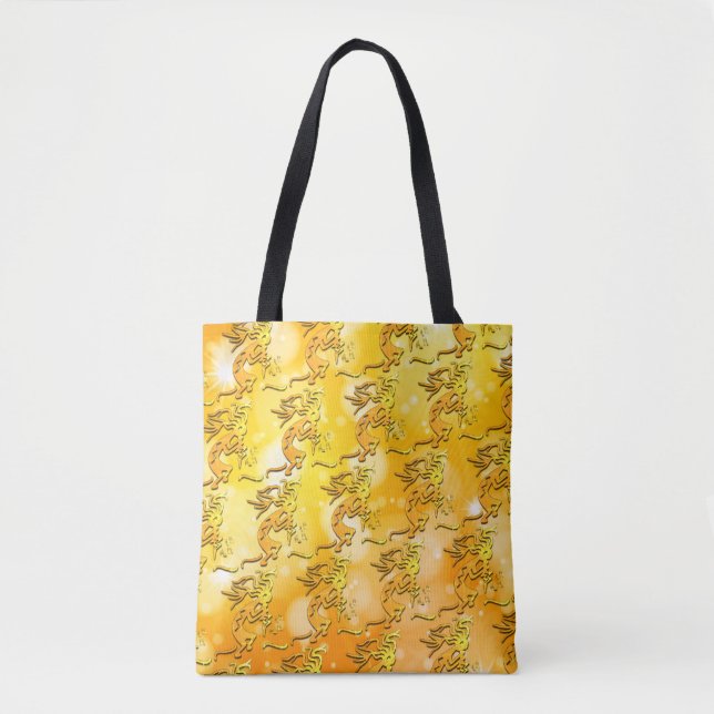 Bolsa Tote Notas Musicais de Merrymaker Kokopelli (Frente)