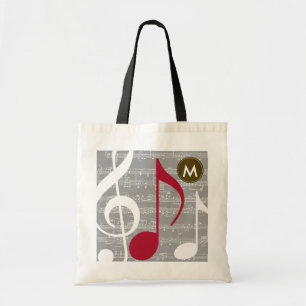 Bolsa Tote Notas musicais legal personalizadas