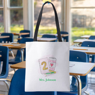 Bolsa Tote Notebook Pink Pink de Professora do Segundo Grau C