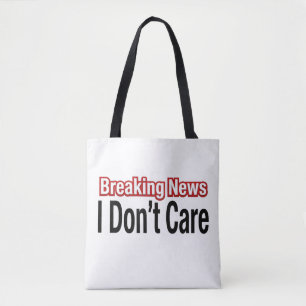 Bolsa Tote Notícias Quentes Não Me Importo