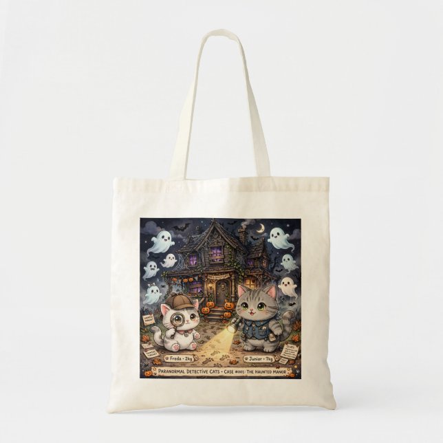 Bolsa Tote Noturna de Paris Freda e Junior | Gato  (Frente)