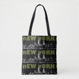 Bolsa Tote Nova Iorque Cidade NYC Paisagem Noturna da Cidade