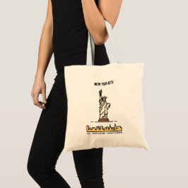Bolsa Tote Nova Iorque Estátua da Liberdade - Viagem Minimali