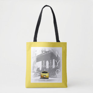 Bolsa Tote Nova Iorque Nyc Brooklyn Yellow Taxi Elegant