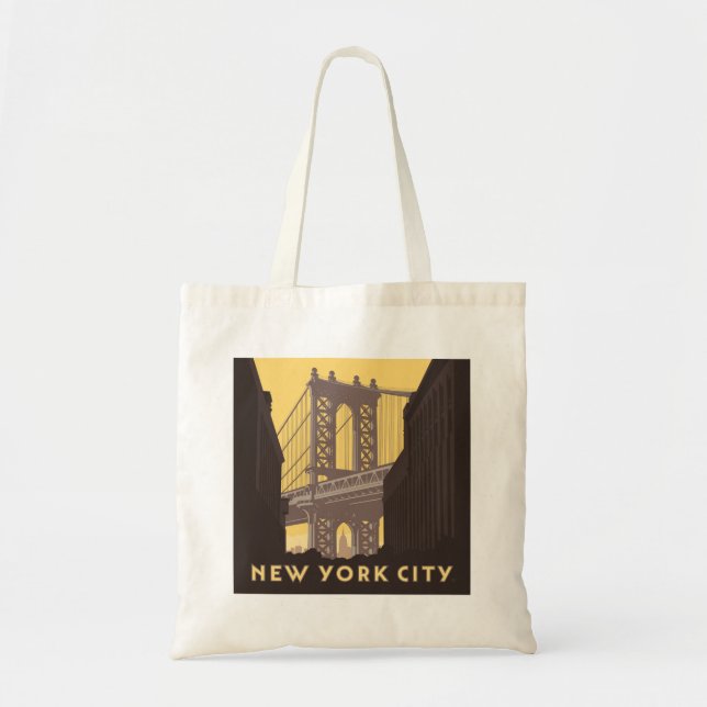 Bolsa Tote Nova Iorque | Ponte Brooklyn (Frente)