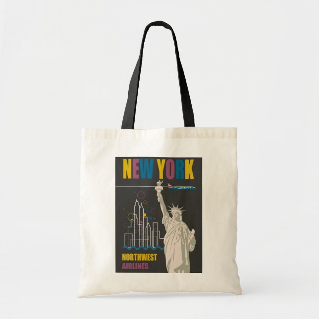 Bolsa Tote Nova Iorque - Poster de viagens da Liberdade (Frente)