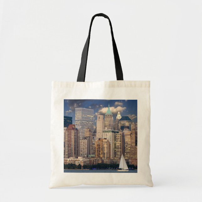 Bolsa Tote Nova Iorque Skyline do Rio Hudson (Frente)