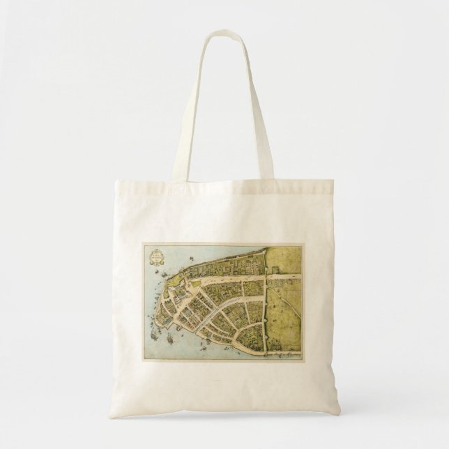 Bolsa Tote Nova redacção do plano New Amsterdam de Castello (Frente)