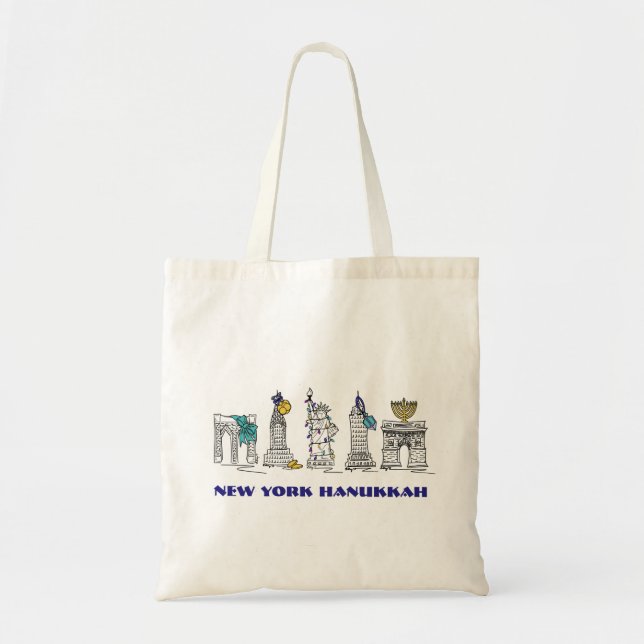 Bolsa Tote Nova York Hanukkah NYC Chanukah Holiday Tote Bag (Frente)