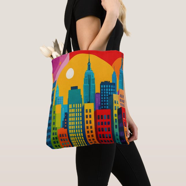 Bolsa Tote Nova York Pop Art (Close Up)
