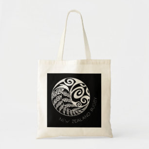 Bolsa Tote Nova Zelândia Rugby Maori inspirou Kiwi e Silver F