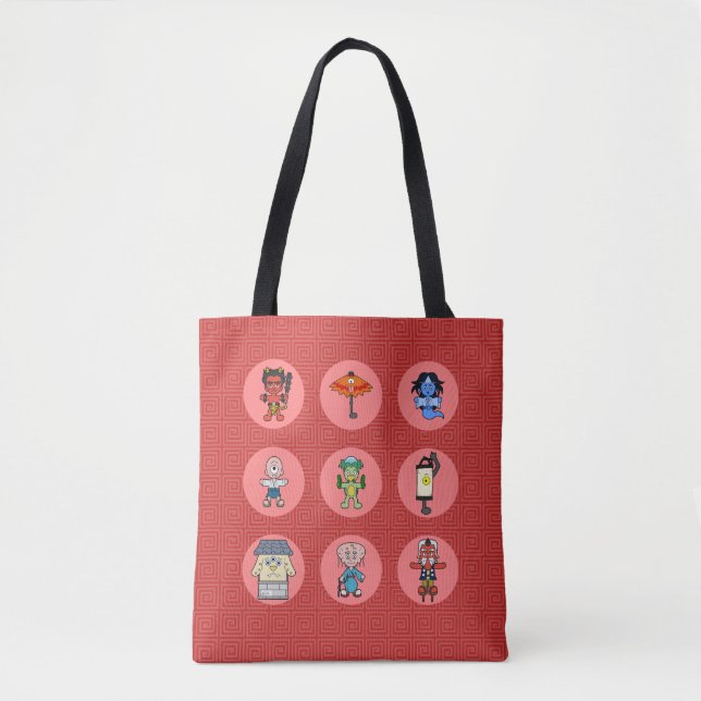 Bolsa Tote Nove Monstro Yokai Japonês (Frente)