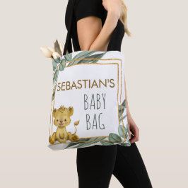 Bolsa Tote Novo Bebê do Leão Safari da Selva Botânica