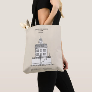 Bolsa Tote Novo farol de Londres - Connecticut - SBD