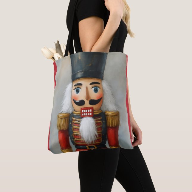 Bolsa Tote Noz-cracker de Natal Ilustrado (Close Up)