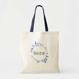 Bolsa Tote Noz de Cor da Água Botânica Azul