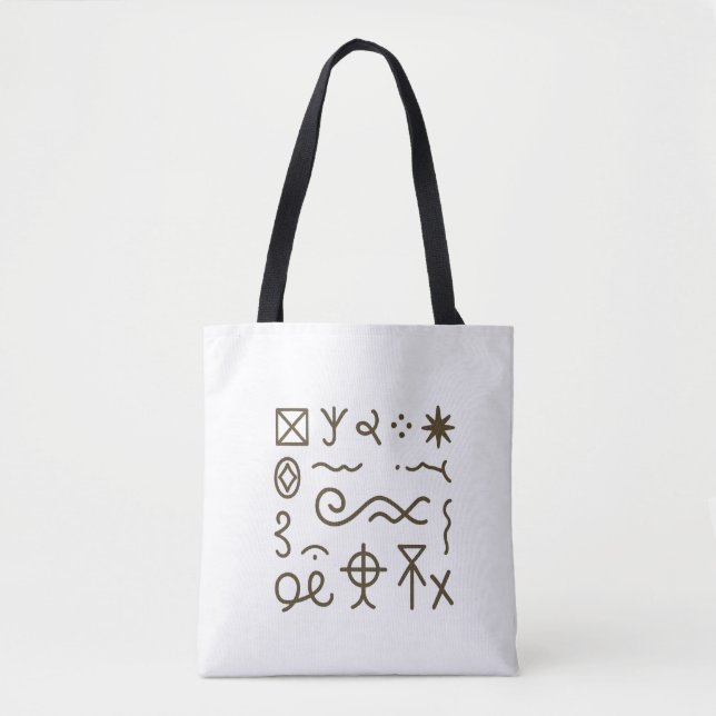 Bolsa Tote Nsibidi Africano Antigo  (Frente)